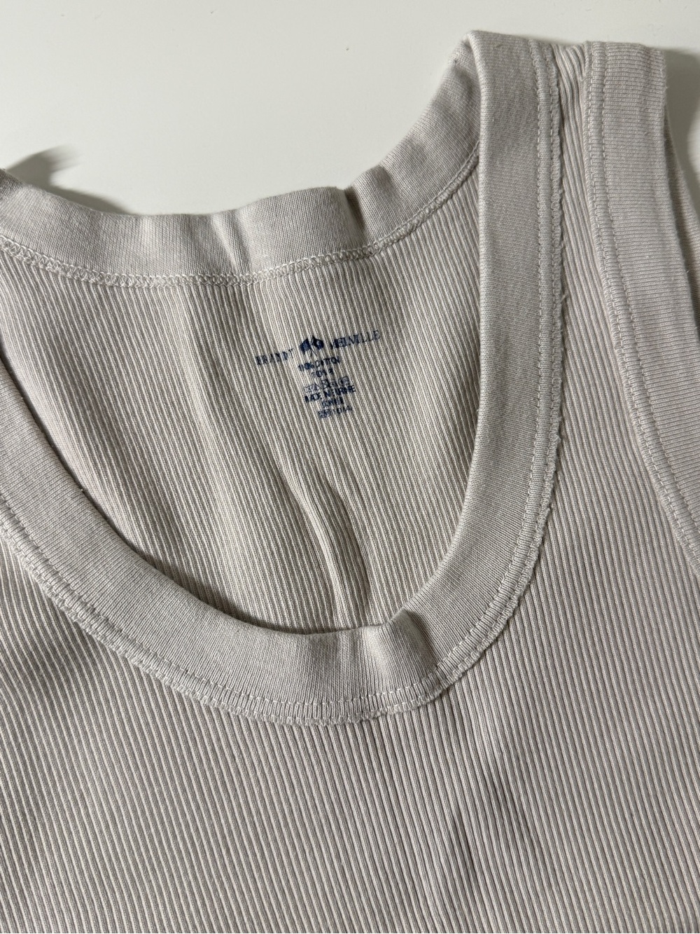 Brandy Melville Ribbed Tank Top in Light Beige